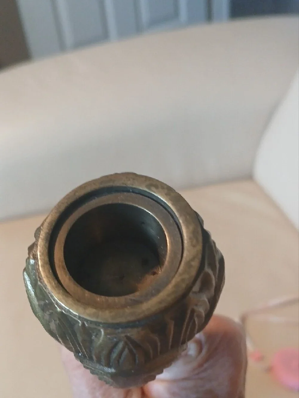 Tall Twisted Stem Decorative Brass Candle Holder